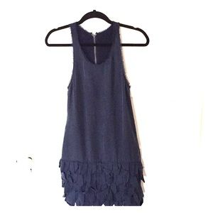 Alice + Olivia silk navy women's mini dress